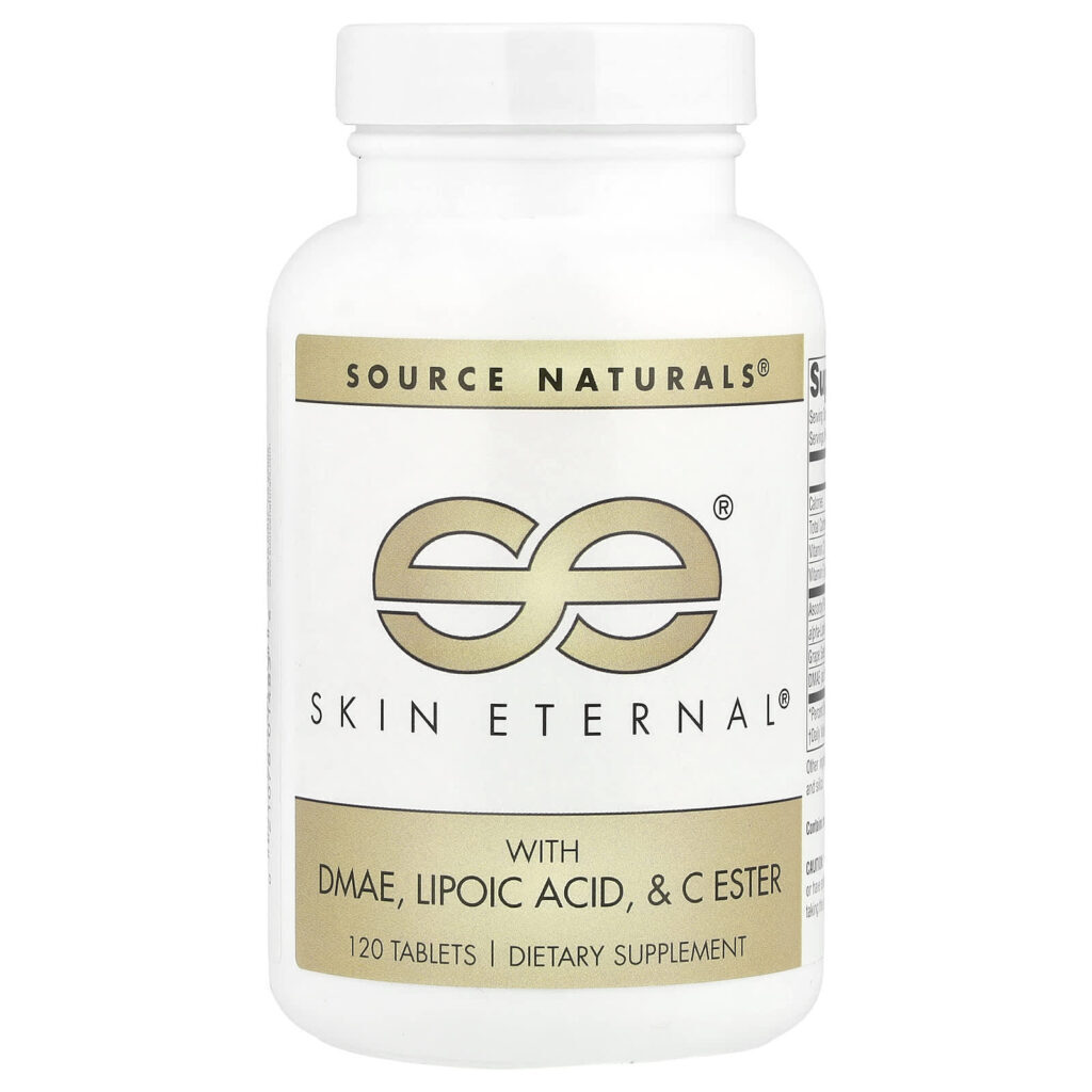 Source Naturals Skin Eternal com DMAE Ácido Lipoico e C Ester 120 tabletes