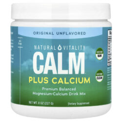 Natural Vitality CALM® Plus Cálcio Mistura para Bebida de Magnésio e Cálcio Original Sem Sabor 227 g (8 oz)