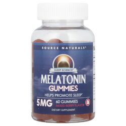 Source Naturals Sleep Science® Gomas de Melatonina Frutos Silvestres 5 mg 60 Gomas
