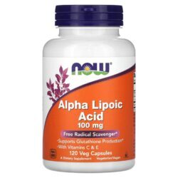 NOW Foods Ácido Tióctico 100 mg 120 Cápsulas Vegetais