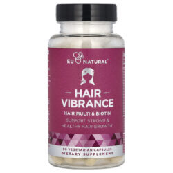 Eu Natural Hair Vibrance Multivitamínico Capilar e Biotina 60 Cápsulas Vegetarianas