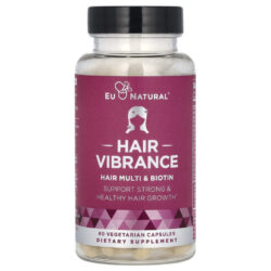 Eu Natural Hair Vibrance Multivitamínico Capilar e Biotina 60 Cápsulas Vegetarianas