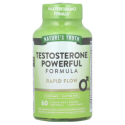 Natures Truth Fórmula Poderosa de Testosterona 60 Cápsulas Softgel Líquidas Máximas