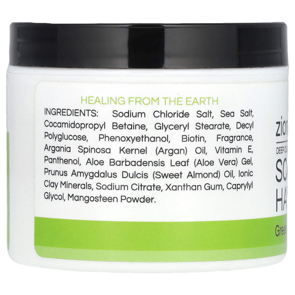 Zion Health Esfoliante para Limpeza Profunda do Couro Cabeludo e do Cabelo com Óleo de Argão Maçã Verde 113 g (4 oz) - Imagem 2