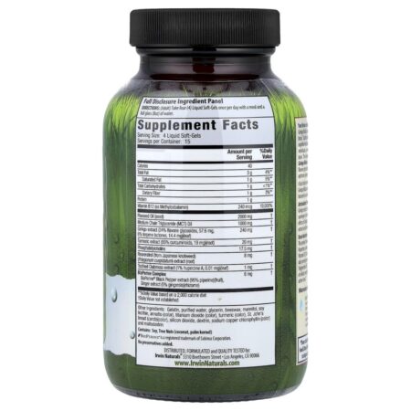 Irwin Naturals Ginkgo biloba 60 Cápsulas Softgel Líquidas - Imagem 2