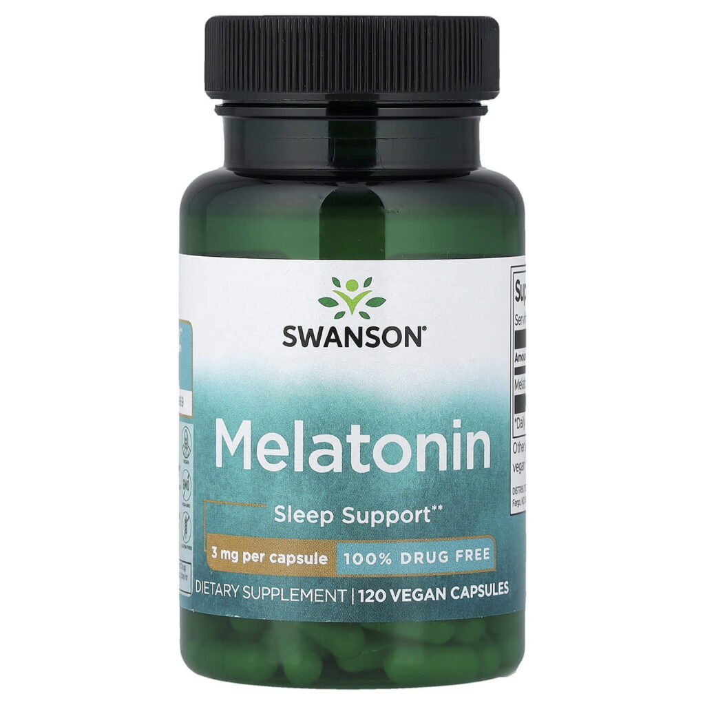 Swanson Melatonina 3 mg 120 Cápsulas Veganas
