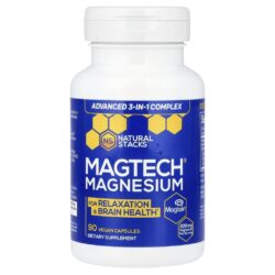 Natural Stacks MagTech® Magnésio 90 Cápsulas Veganas (666 mg por Cápsula)