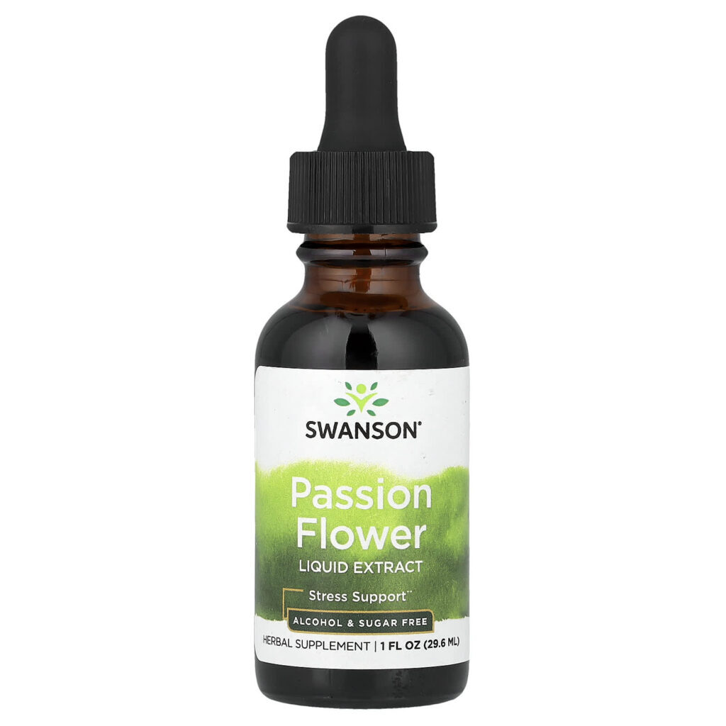 Swanson Extrato Líquido de Passiflora Sem Álcool e Açúcar 296 ml (1 fl oz)