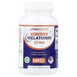 Vitamatic Melatonina Fruto Silvestre Natural 20 mg 120 Comprimidos de Dissolução Rápida
