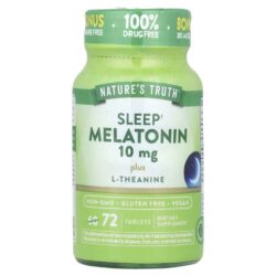 Natures Truth Melatonina para Sono e L-Theanine 10 mg 72 Comprimidos