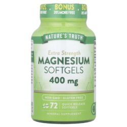 Natures Truth Magnésio 400 mg 72 Cápsulas Softgel de Liberação Rápida