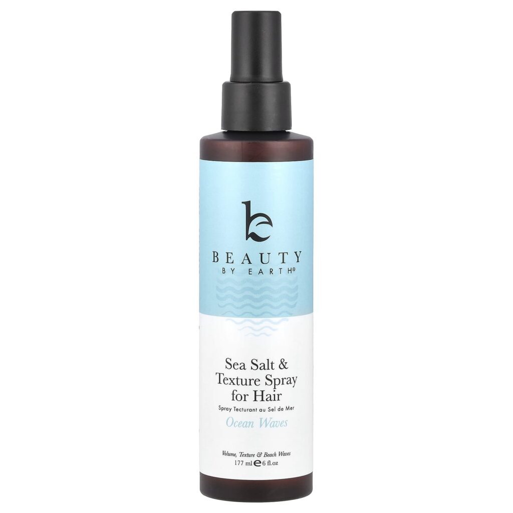 Beauty By Earth Spray de Sal Marinho e Textura para Cabelos Ondas do Mar 177 ml (6 fl oz)