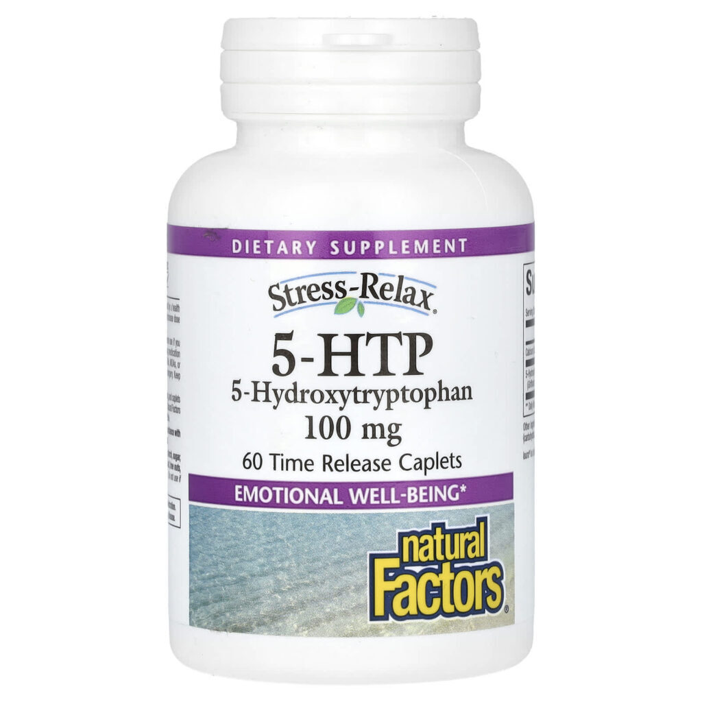 Natural Factors Stress-Relax 5-HTP 100 mg 60 Cápsulas de Liberação Programada