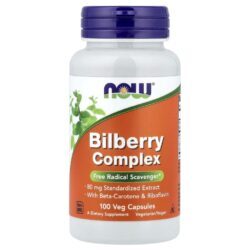 NOW Foods Complexo de Mirtilo Europeu 100 Cápsulas Vegetais