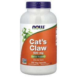 NOW Foods Unha de Gato 500 mg 250 Cápsulas Vegetais