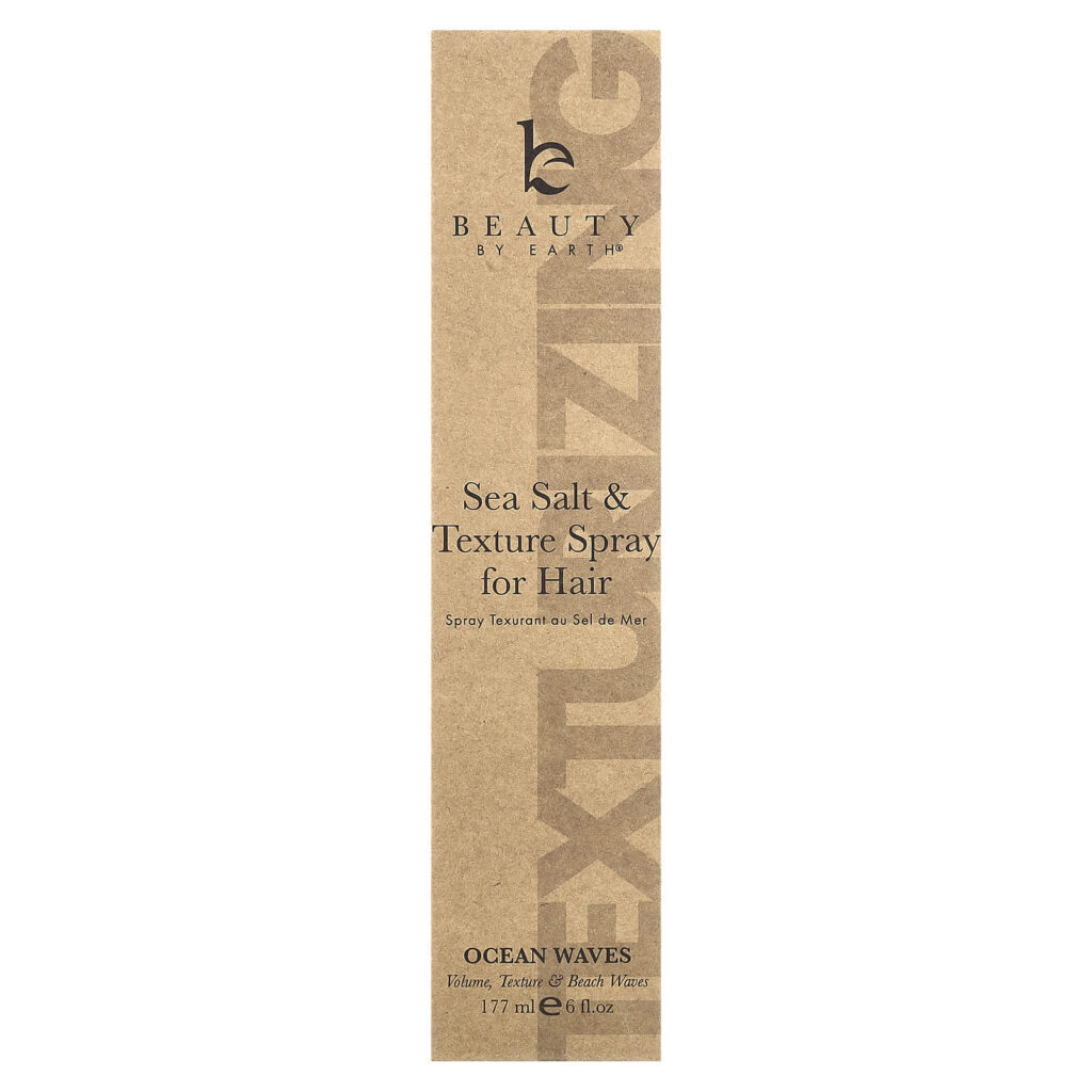 Beauty By Earth Spray de Sal Marinho e Textura para Cabelos Ondas do Mar 177 ml (6 fl oz) - Imagem 2