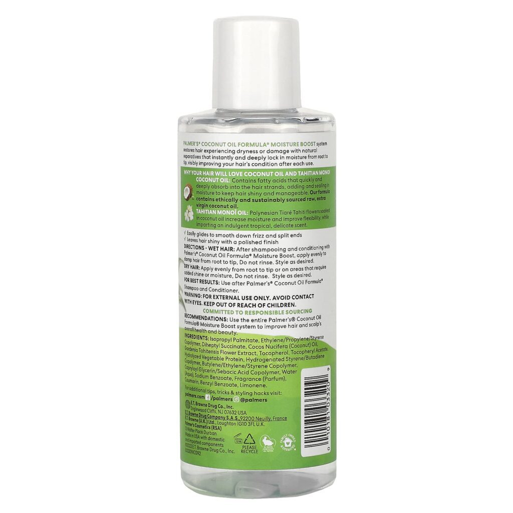 Palmers Fórmula de óleo de coco sérum de polimento capilar 6 fl. oz. (178 mL) - Imagem 2