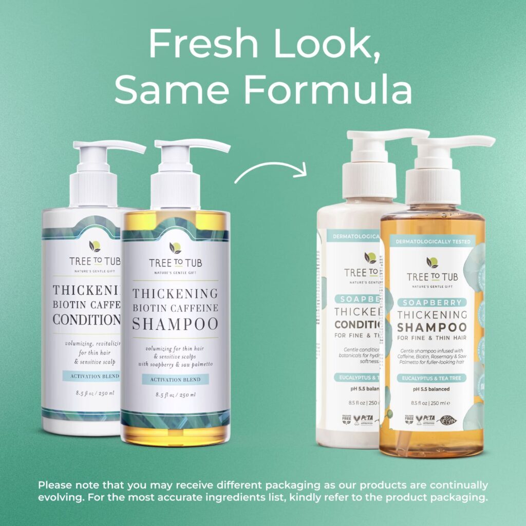 Tree To Tub Conjunto de Shampoo e Condicionador Espessantes Sapindus Conjunto de 2 Unidades 250 ml (85 fl oz) Cada - Imagem 4