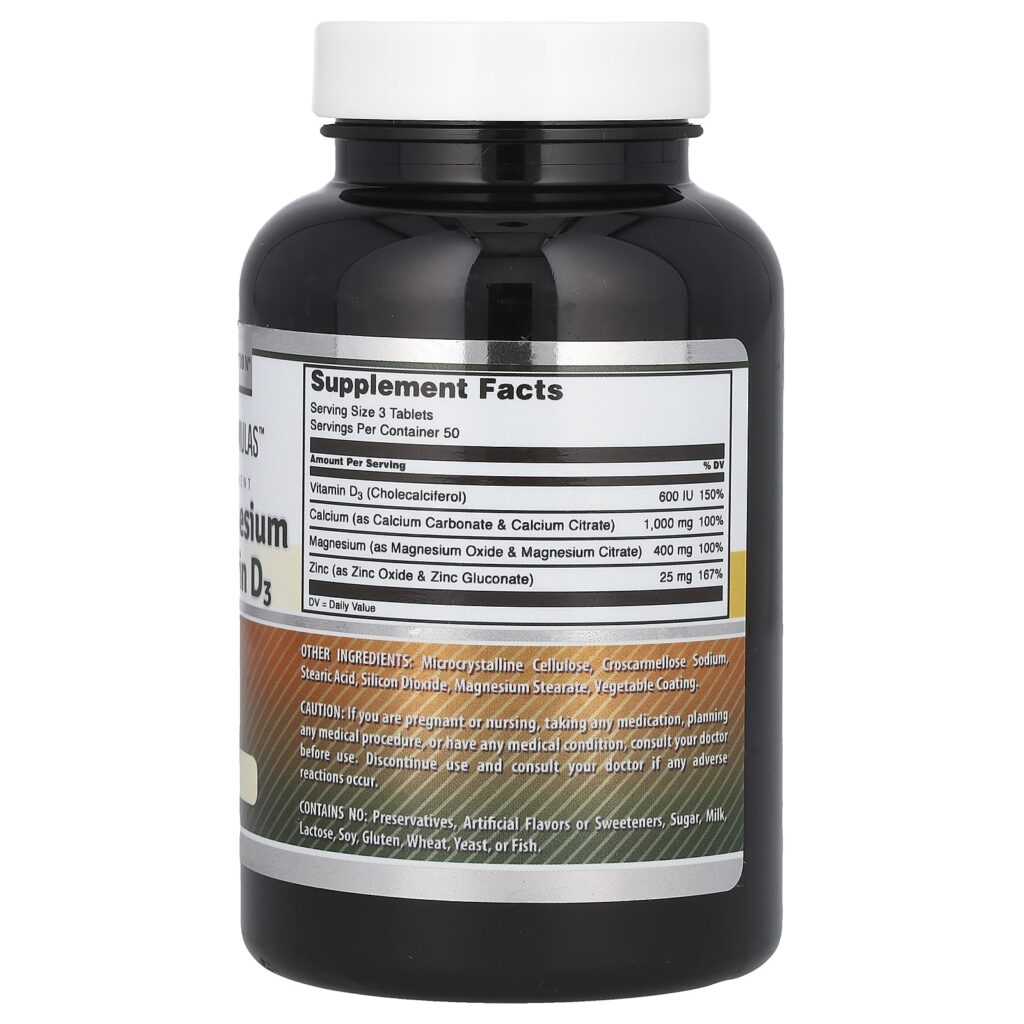 Amazing Nutrition Amazing Formulas Cálcio Magnésio e Zinco + Vitamina D3 150 Comprimidos - Imagem 2