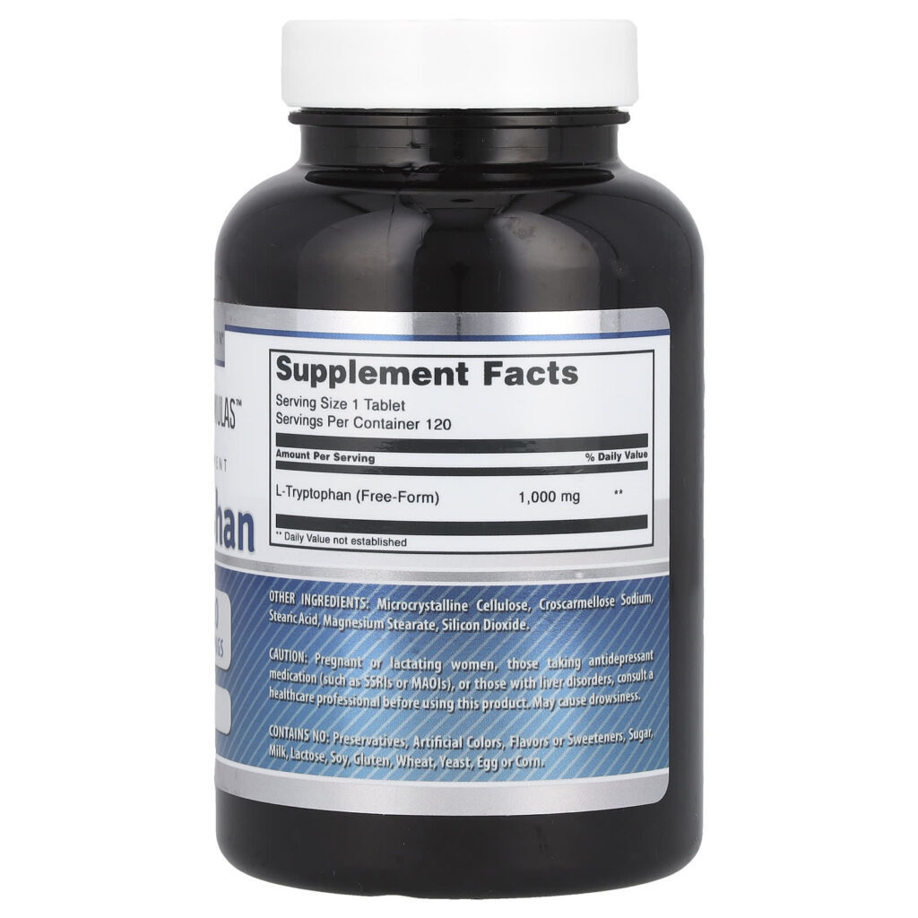 Amazing Nutrition L-Triptofano 1.000 mg 120 Comprimidos - Imagem 2