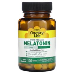 Country Life Melatonina Liberação Rápida 1 mg 120 Comprimidos