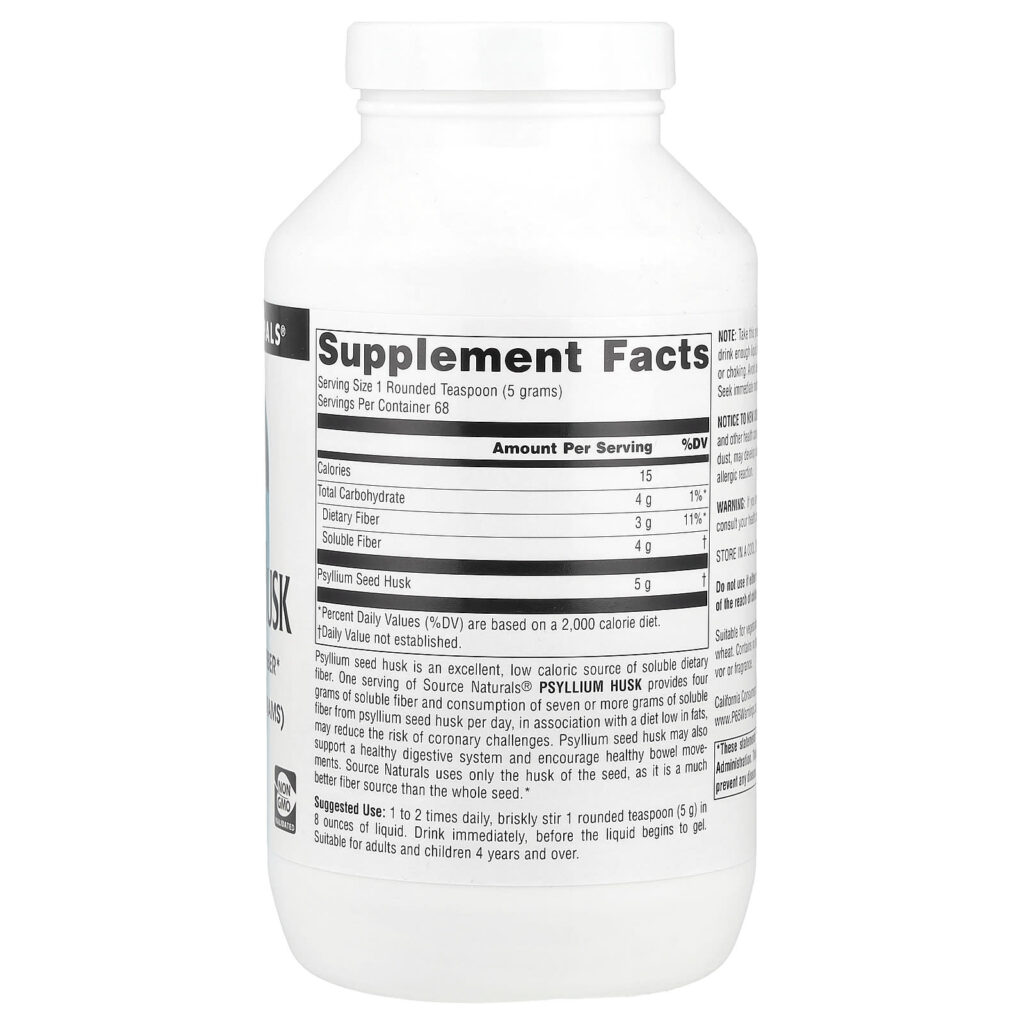 Source Naturals Casca de Psílio em Pó 340 g (12 oz) - Imagem 2