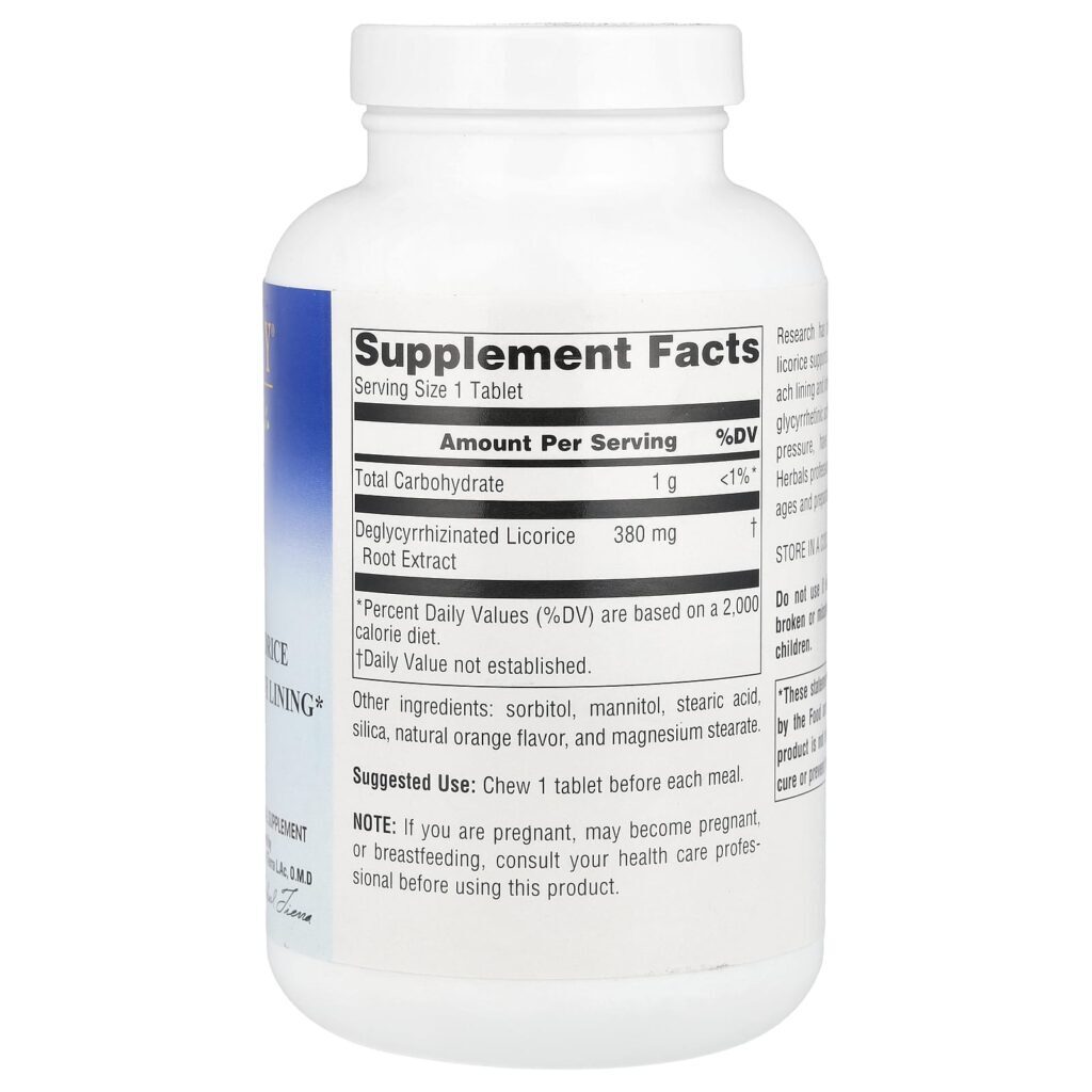 Planetary Herbals DGL 380 mg 200 Comprimidos Mastigáveis - Imagem 2