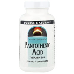 Source Naturals Ácido Pantotênico 250 mg 250 Comprimidos