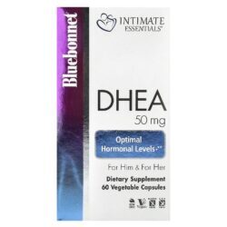Bluebonnet Nutrition Intimate Essentials® DHEA Para Ele e Para Ela 50 mg 60 Cápsulas Vegetais