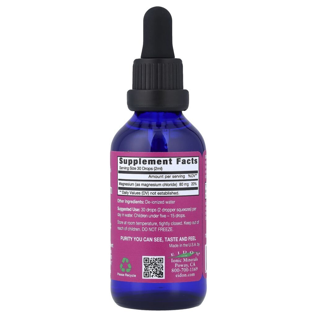 Eidon Ionic Minerals Magnésio Concentrado Líquido 60 ml (2 oz) - Imagem 2