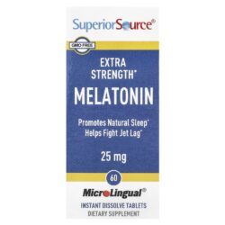 Superior Source Melatonina 25 mg 60 Comprimidos MicroLingual® de Dissolução Instantânea