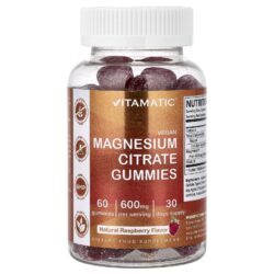 Vitamatic Gomas de Citrato de Magnésio Framboesa Natural 60 Gomas