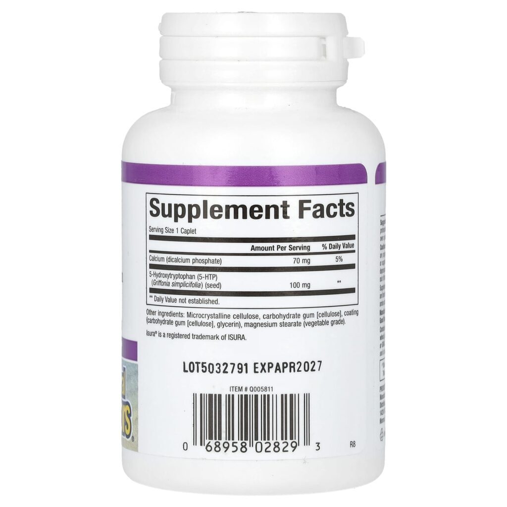 Natural Factors Stress-Relax 5-HTP 100 mg 60 Cápsulas de Liberação Programada - Imagem 2