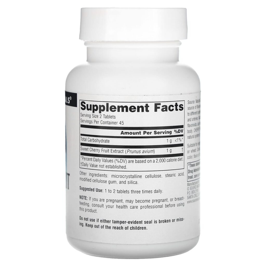 Source Naturals Extrato de Cereja 500 mg 90 Comprimidos - Imagem 2