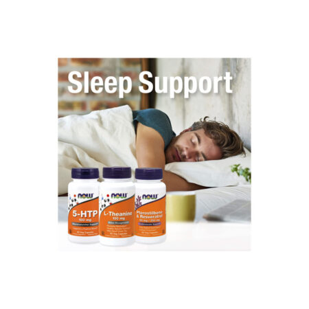 NOW Foods 5-HTP com Glicina Taurina e Inositol 120 Cápsulas Vegetais - Imagem 5