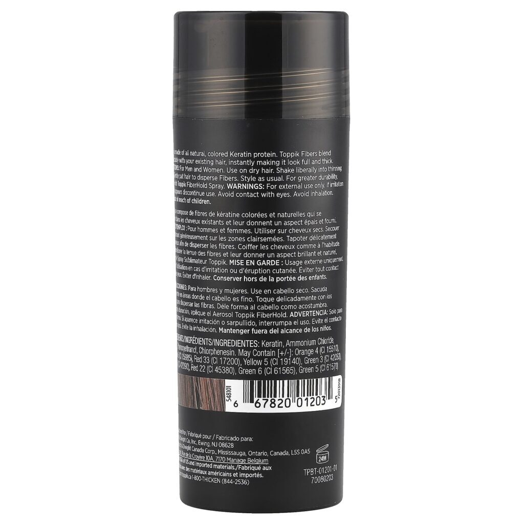 Toppik Fibras capilares Castanho médio 0.97 oz (275 g) - Imagem 3