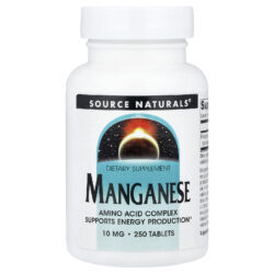 Source Naturals Manganês 10 mg 250 comprimidos