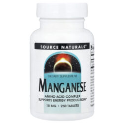 Source Naturals Manganês 10 mg 250 comprimidos