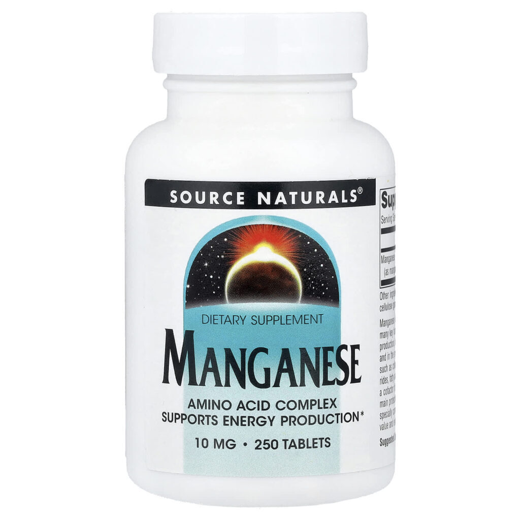 Source Naturals Manganês 10 mg 250 comprimidos