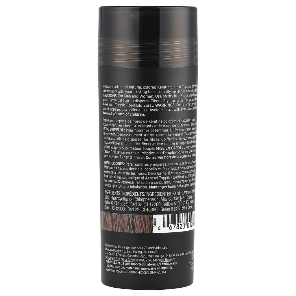 Toppik Fibras capilares Castanho médio 0.97 oz (275 g) - Imagem 2