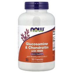 NOW Foods Glicosamina e Condroitina com MSM 180 Cápsulas