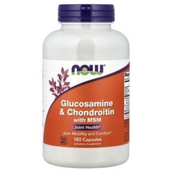 NOW Foods Glicosamina e Condroitina com MSM 180 Cápsulas