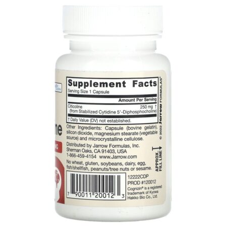 Jarrow Formulas Citicolina 250 mg 60 Cápsulas - Imagem 2