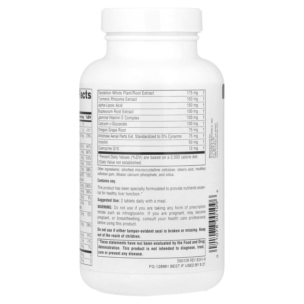 Source Naturals Liver Guard™ 120 Comprimidos - Imagem 3