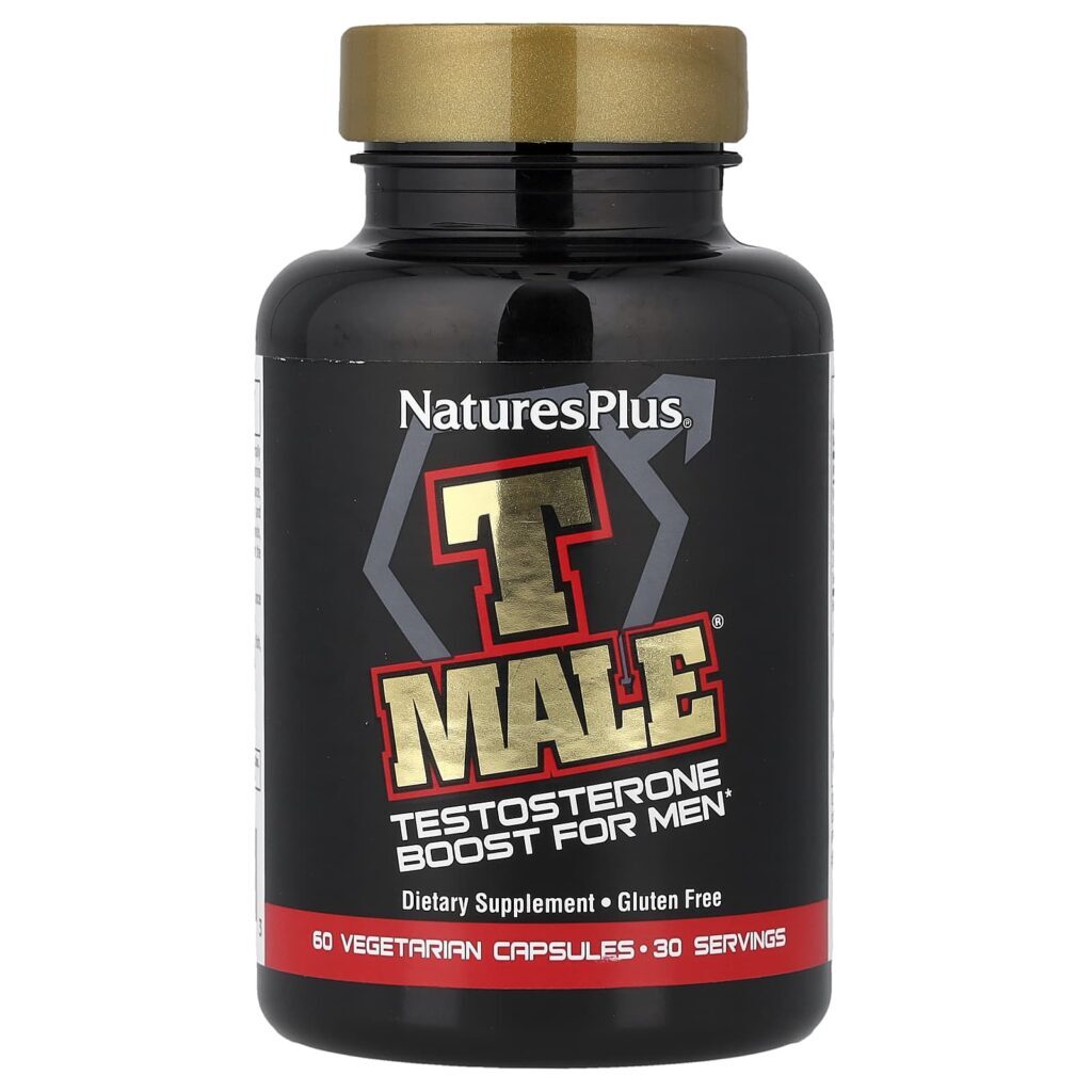 NaturesPlus T Male Reforço de Testosterona para Homens 60 Cápsulas Vegetarianas