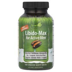 Irwin Naturals Libido-Max® para Homens Ativos 60 Cápsulas Softgel Líquidas