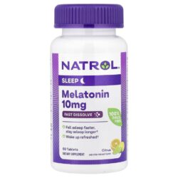 Natrol Melatonina Dissolução Rápida Cítrico 10 mg 60 Comprimidos
