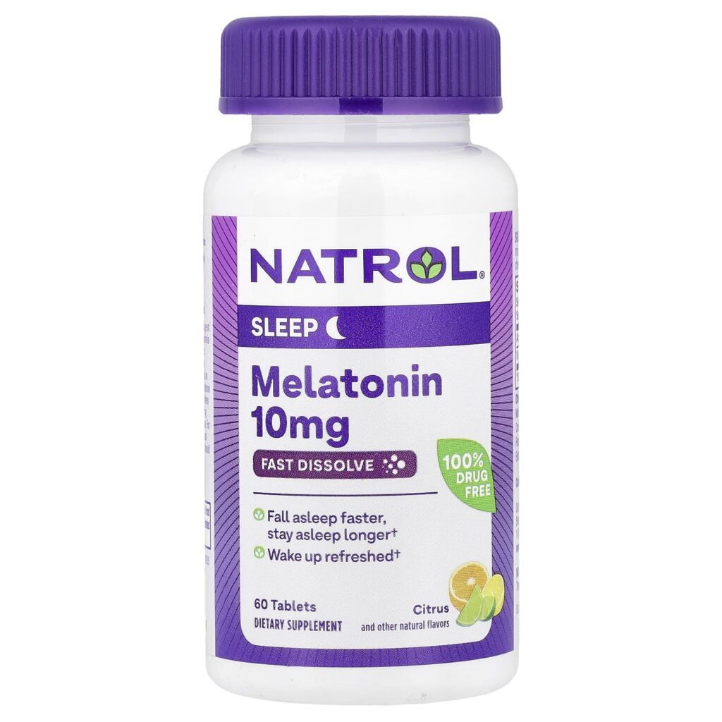 Natrol Melatonina Dissolução Rápida Cítrico 10 mg 60 Comprimidos