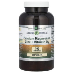 Amazing Nutrition Amazing Formulas Cálcio Magnésio Zinco e Vitamina D3 300 Comprimidos