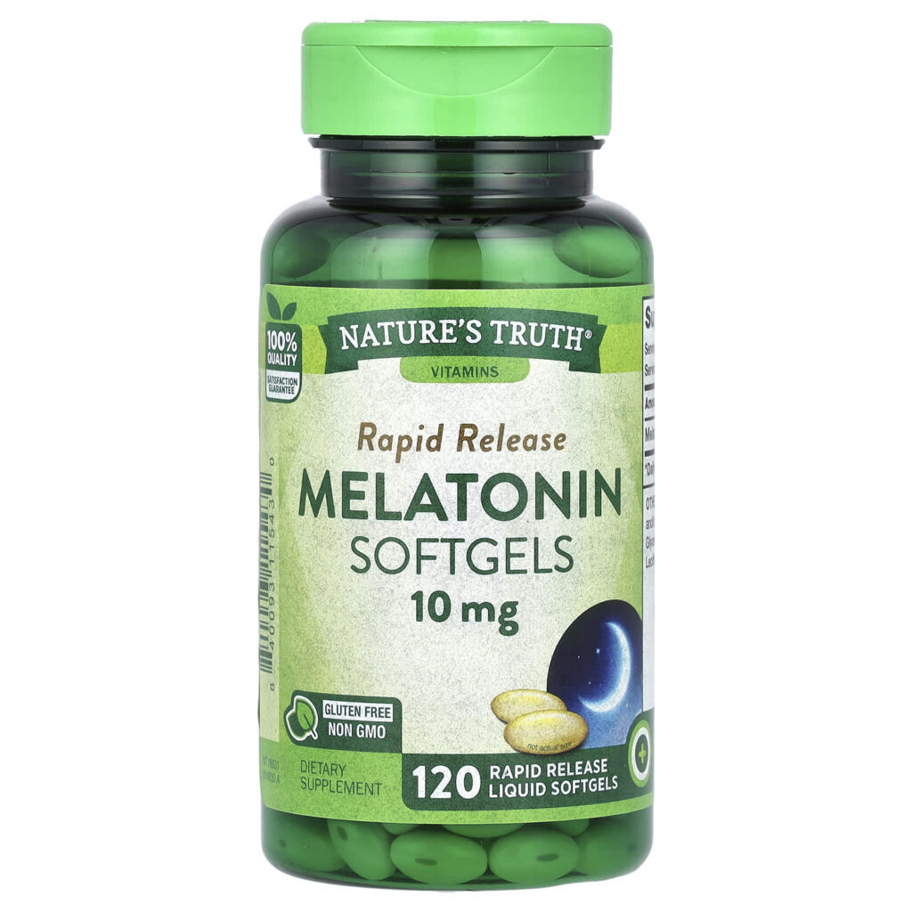Natures Truth Melatonina Liberação Rápida 10 mg 120 Cápsulas Softgel Líquidas de Liberação Rápida - Imagem 3